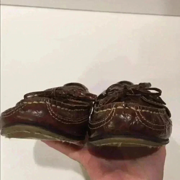 Unisa Brown Flats 9 Leather Loafer Tortoise Print - Picture 6 of 8